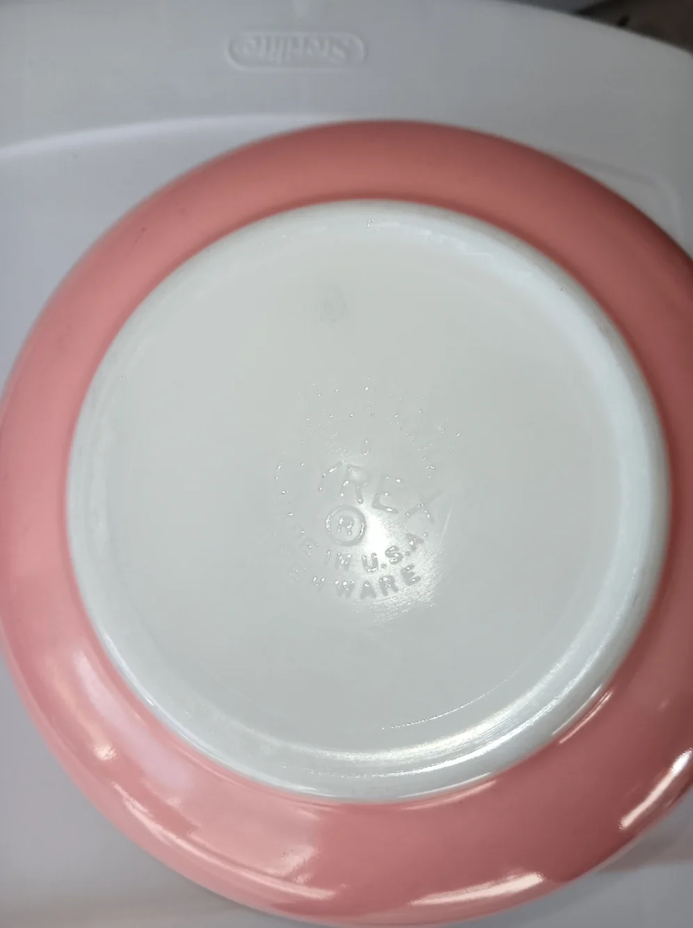 Vintage Pyrex 403 Round Mixing Bowl 2.5 Quarts Nesting Light Flamingo Pink 8